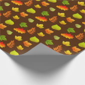 濃い茶色の紅葉 ラッピングペーパー (角)
