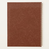 濃い茶色の質感のある背景 プランナー手帳 (裏面)