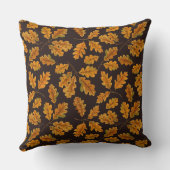 濃い茶色の離れ秋のオーク材 クッション (裏面)