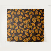 濃い茶色の離れ秋のオーク材 タペストリー (正面(横))