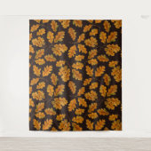 濃い茶色の離れ秋のオーク材 タペストリー (正面)