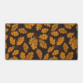 濃い茶色の離れ秋のオーク材 デスクマット (正面)