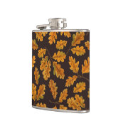 濃い茶色の離れ秋のオーク材 フラスク (左)