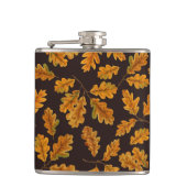 濃い茶色の離れ秋のオーク材 フラスク (正面)