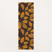 濃い茶色の離れ秋のオーク材 ヨガマット (正面)