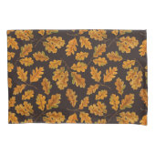 濃い茶色の離れ秋のオーク材 枕カバー (正面左)