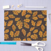 濃い茶色の離れ秋のオーク材 薄葉紙 (クラフト)