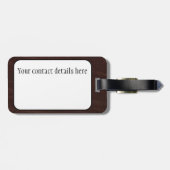 濃い茶色の革 ラゲッジタグ (裏面横)