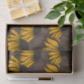 濃い茶色の黄色い円錐花序 薄葉紙 (ギフト)