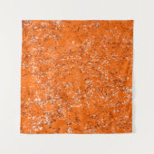 濃い茶色グランジの背景白黒オレンジo タペストリー (正面(横))