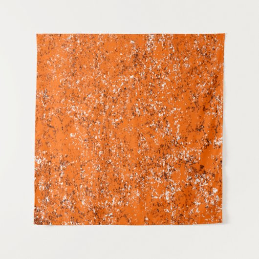 濃い茶色グランジの背景白黒オレンジo タペストリー (正面)