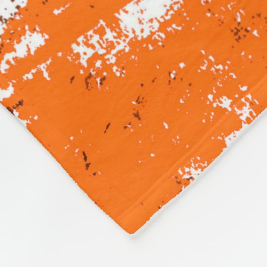 濃い茶色グランジの背景白黒オレンジo フリースブランケット (角)