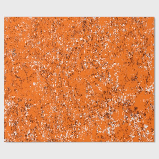 濃い茶色グランジの背景白黒オレンジo ラッピングペーパー (フラット)