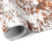 濃い茶色グランジの背景白黒オレンジo ラッピングペーパー (ロールコーナー)