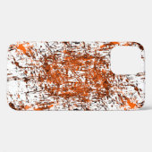 濃い茶色グランジの背景白黒オレンジo Case-Mate iPhoneケース (裏面 (横))