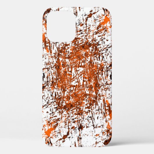 濃い茶色グランジの背景白黒オレンジo Case-Mate iPhoneケース (裏面)