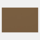 濃い茶色無地の色 ラッピングペーパーシート (正面3)