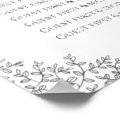 濃い葉灰色の円の結婚座席表 ポスター (角)