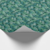 濃い葉緑にシダの模様 ラッピングペーパー (角)