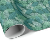 濃い葉緑にシダの模様 ラッピングペーパー (ロールコーナー)