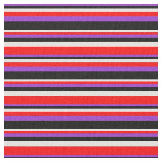 濃い蘭、黒、淡いシアン、赤のパターン ファブリック (クローズアップ)