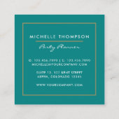 濃い虹色バルーンイベントコーディネータースクエア スクエア名刺 (裏面)