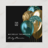 濃い虹色バルーンイベントコーディネータースクエア スクエア名刺 (正面)