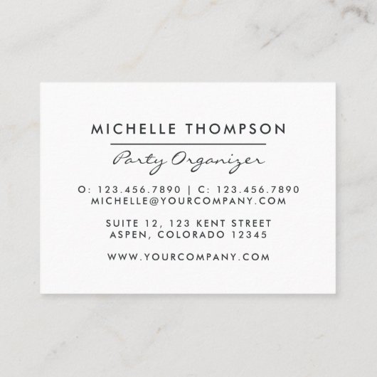 濃い虹色バルーンイベントコーディネータースクエア 名刺 (裏面)