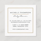 濃い虹色バルーンパーティープランナー スクエア名刺 (裏面)