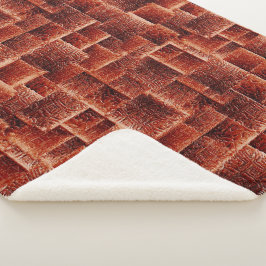 濃い赤い壁テクスチャを持つ正方形 シェルパブランケット