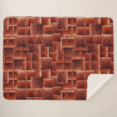 濃い赤い壁テクスチャを持つ正方形 シェルパブランケット (正面(横))