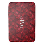 濃い赤い抽象芸術の葉のパタモノグラムのーン バスマット (正面縦)