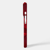 濃い赤い抽象芸術の葉のパターン Case-Mate iPhoneケース (裏面 / 左)