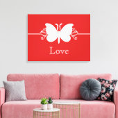 濃い赤い蝶の渦巻き美徳キャンバス印刷 キャンバスプリント (インサイチュ (リビング))