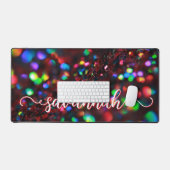 濃い赤きらめく デスクマット (キーボード&マウス)