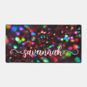 濃い赤きらめく デスクマット (正面)