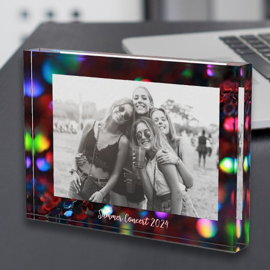 濃い赤きらめく フォトブロック