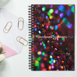 濃い赤きらめく プランナー手帳