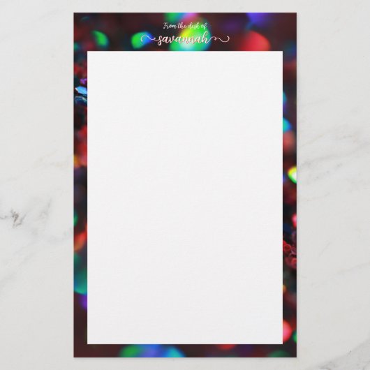 濃い赤きらめく 便箋 (正面)