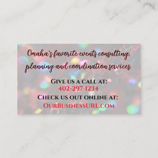 濃い赤きらめく 名刺 (裏面)