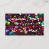 濃い赤きらめく 名刺 (正面)