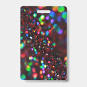 濃い赤きらめくID バッジ (Back)