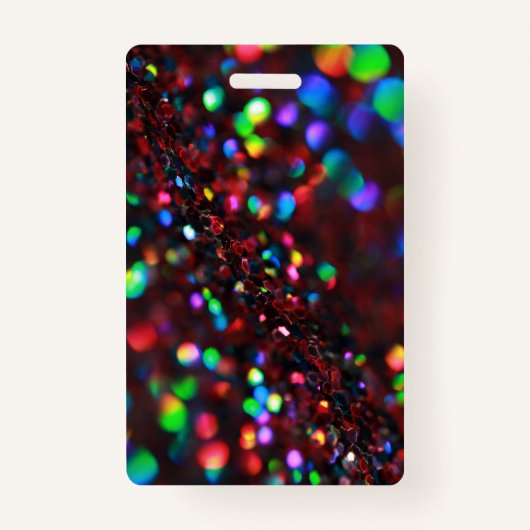 濃い赤きらめくID バッジ (裏面)