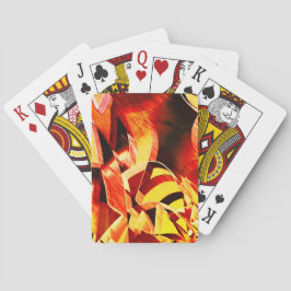 濃い赤と強い縞の黄変のミックス トランプ