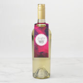 濃い赤と紫とはっきりした抽象芸術モダンイベント ボトルネックタグ (ボトル)