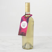 濃い赤と紫とはっきりした抽象芸術モダンイベント ボトルネックタグ (アングル)