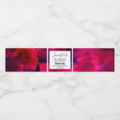 濃い赤と紫のはっきりした抽象芸術モダン誕生日 ペットボトルラベル (シングルラベル)