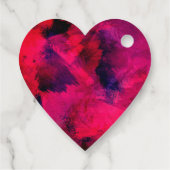 濃い赤と紫のはっきりした抽象芸術 フェイバータグ (裏面)