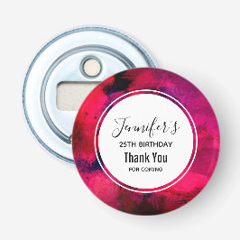 濃い赤と紫のモダンな抽象的な誕生日 栓抜き