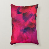 濃い赤と紫はっきりしたとモダン抽象芸術 アクセントクッション (正面(垂直))